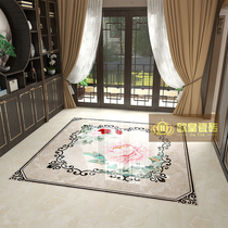 New Chinese flowers open rich and expensive spell tiles set to be made into the entrance hall Xuanguan Living room Puzzle Tiles 800x800