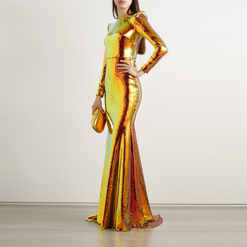 ຊຸດຕອນແລງ aura queen 2021 ຜ້າພົມສີແດງໃໝ່ຂອງເຈົ້າພາບ catwalk dress ທີ່ມີໂຄງສ້າງຄຸນນະພາບສູງຊຸດປະຊຸມປະຈໍາປີ