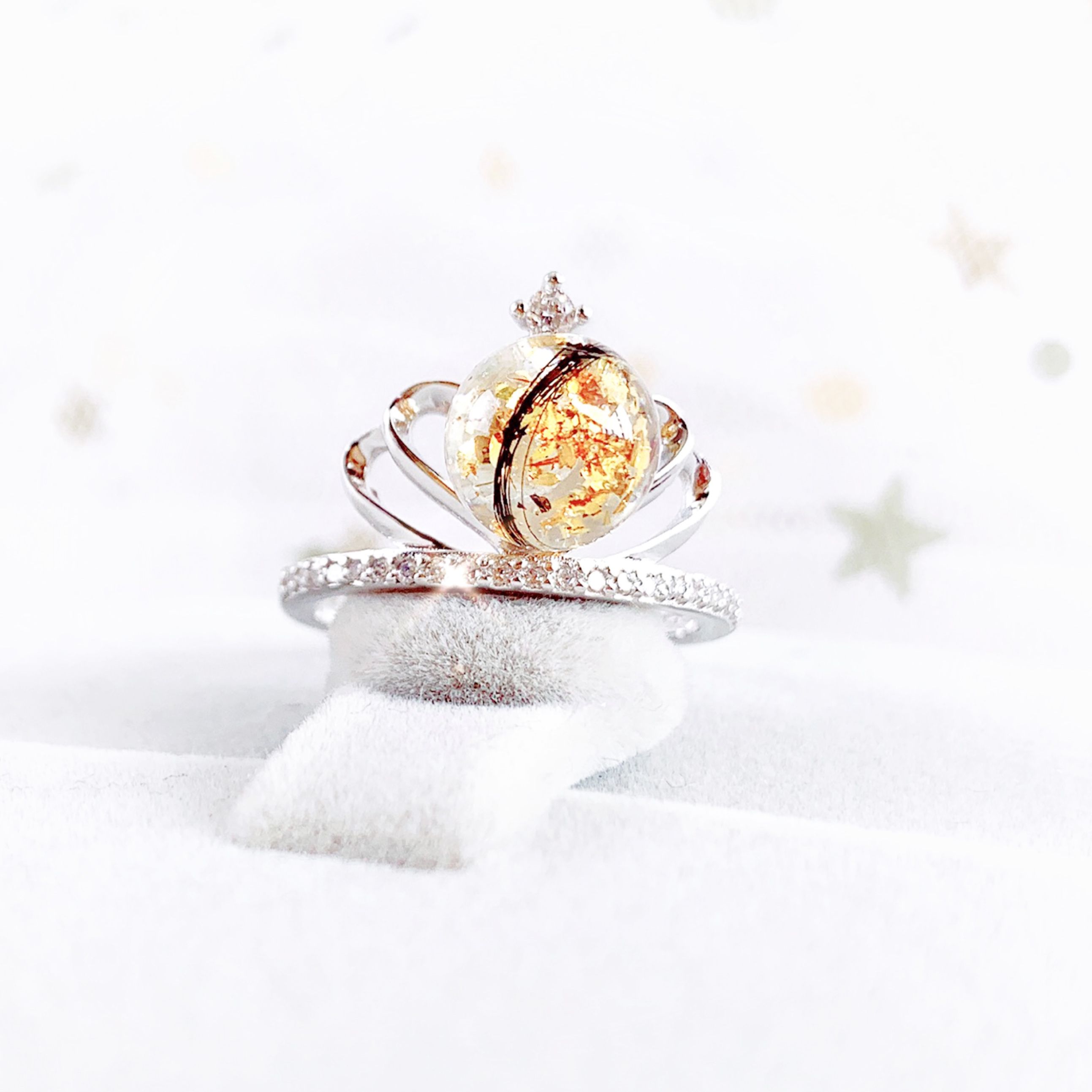 Luban No. 7 fetal hair souvenir s925 sterling silver ring handmade diy lanugo pendant newborn gift customization