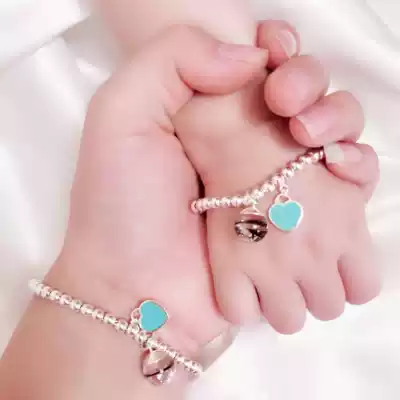 Baby fetal hair parent-child red love s925 sterling silver bracelet male treasure female treasure custom fetal hair pendant DIY handmade