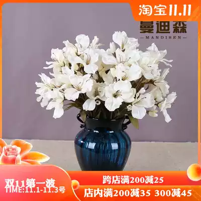 Wild Lily simulation flower fake flower European dining table living room decoration silk flower arrangement flower arrangement Flower Arrangement Vase ornaments