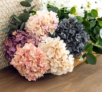 Autumn-color embroidered ball flower simulation flower oil painting color American European style high simulation fake flower living-room indoor floral swing piece furnishing