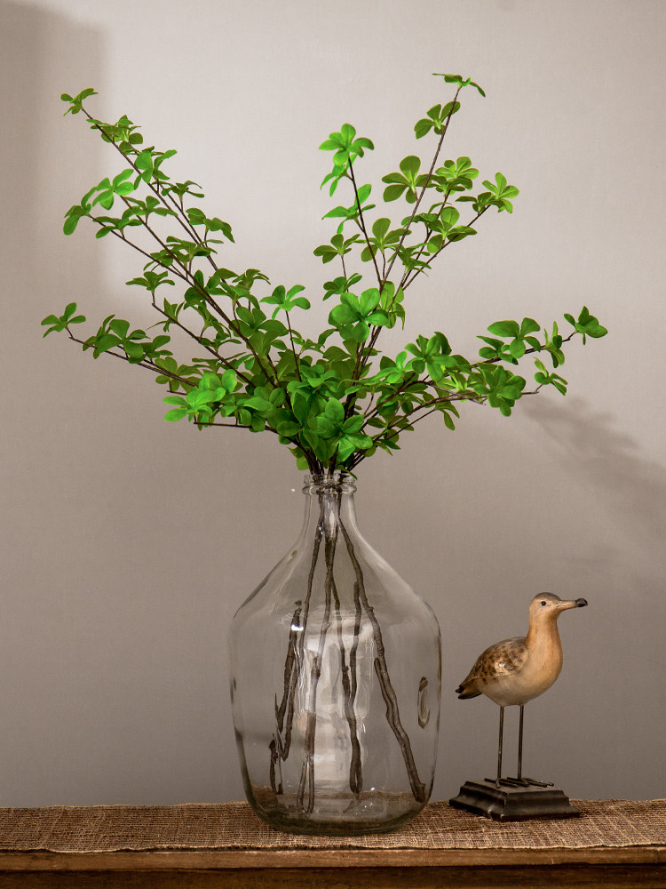 Upscale simulation of Japanese hanging bell branches leaves green planting living-room table to decorate fake flower pendulum pieces indoor flower arrangement