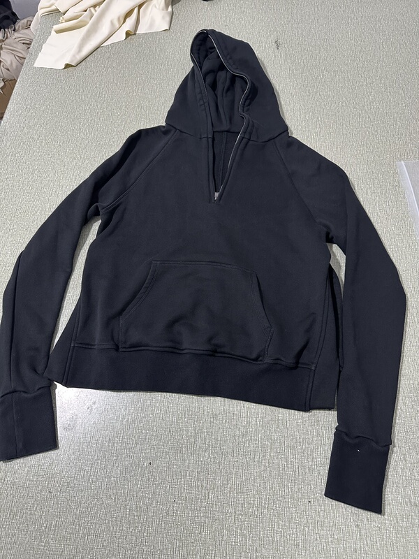 Season 3 Side Slit 3Rd Half-Zip Layered High Street Heavyweight Sweatshirt