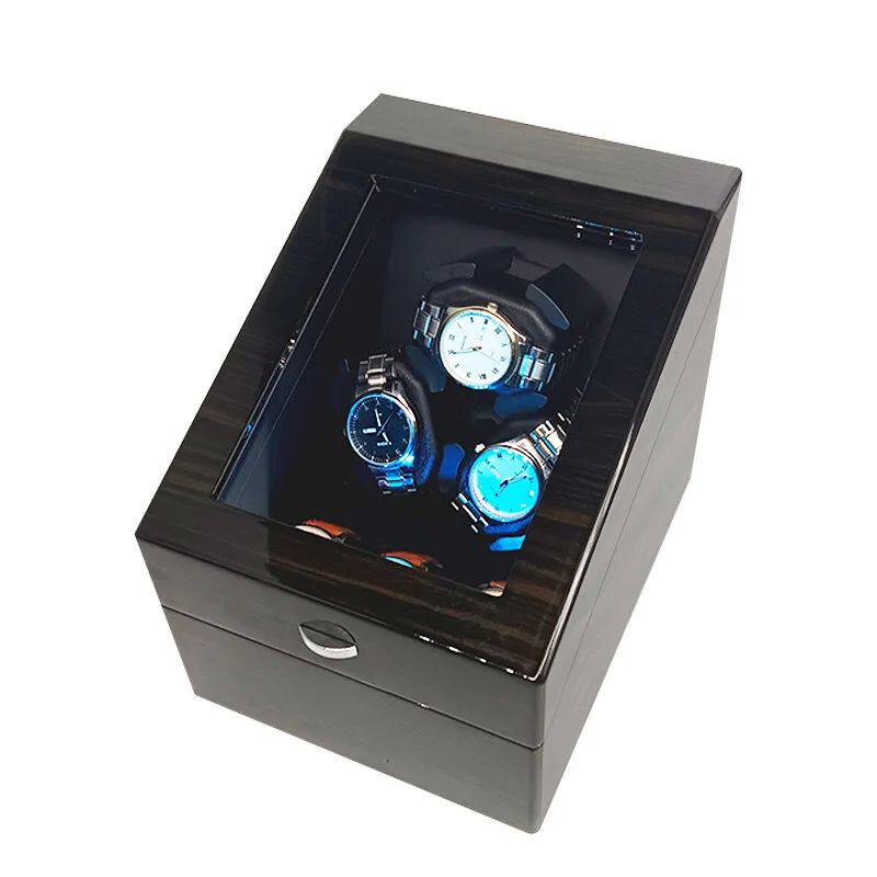 Покачивая таблицы automatic watch winder box led wooden electric watch box rot