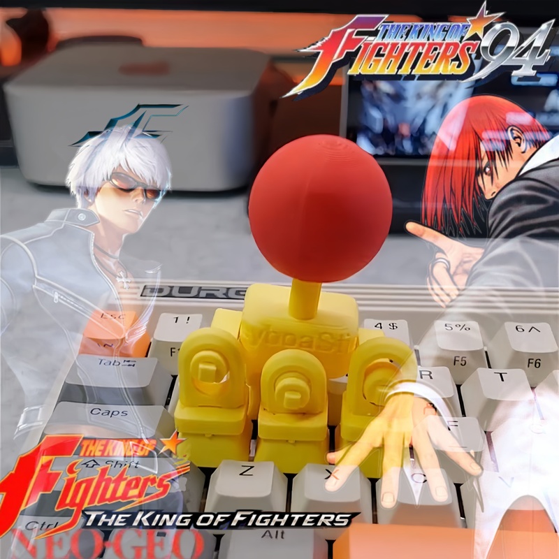 Magnetic Joystick 3D Printed Retro Keycaps Home Keyboard Dual-Player Game Controller Direction Keys Creative Accessories