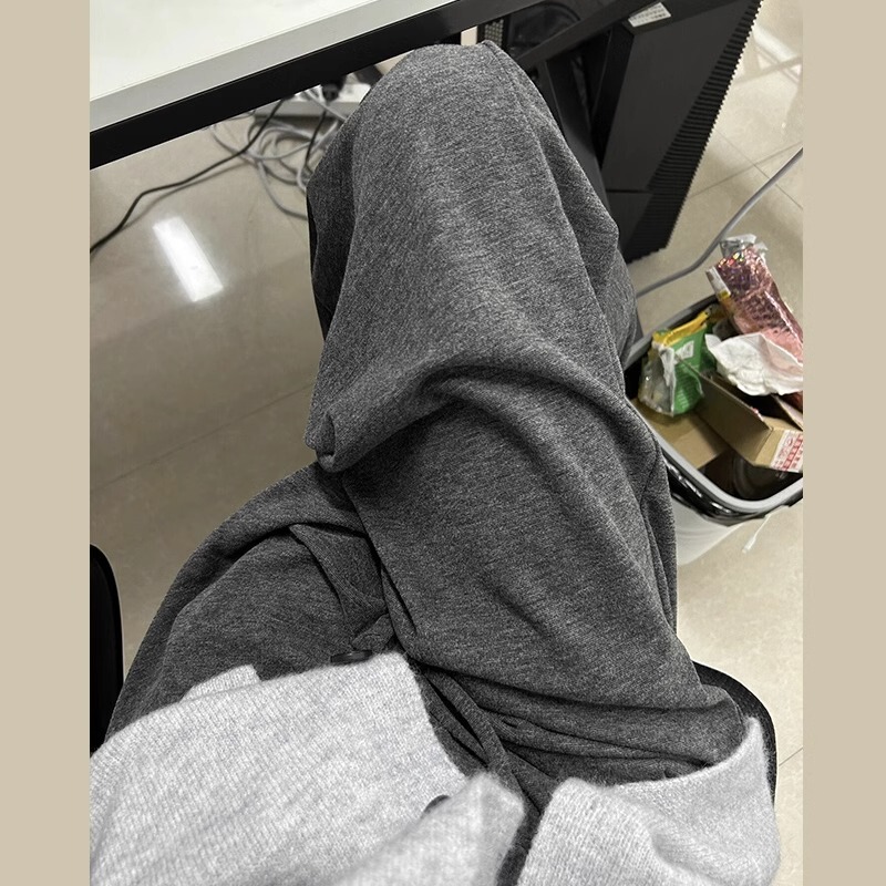 Pear-Shaped Body Plus-Size Casual Pants for Women, Slimming Loose Soft Lazy Style Wide-Leg Sweatpants with Drape Effect