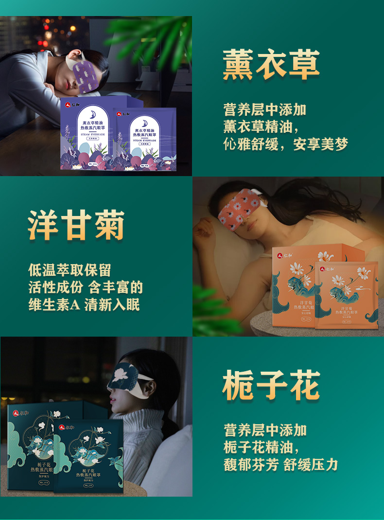 阿里大药房 仁和 恒温热敷蒸汽眼罩 10片/盒 遮光/缓眼疲劳/淡黑眼圈 图12