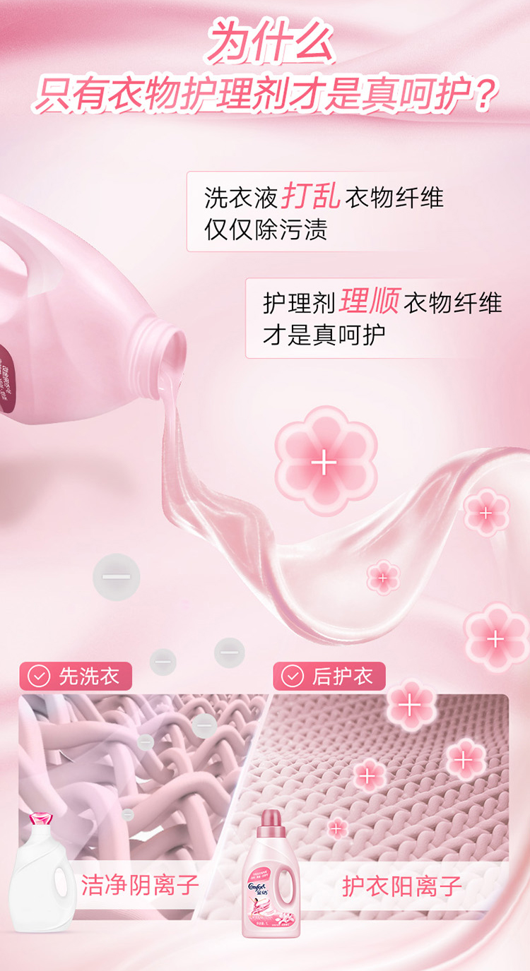 Đại lý chăm sóc quần áo dệt kim làm mềm nước giặt đối tác chống tĩnh điện hoa anh đào thanh lịch 2.5L - Phụ kiện chăm sóc mắt bình xịt bọt tuyết vệ sinh sneaker