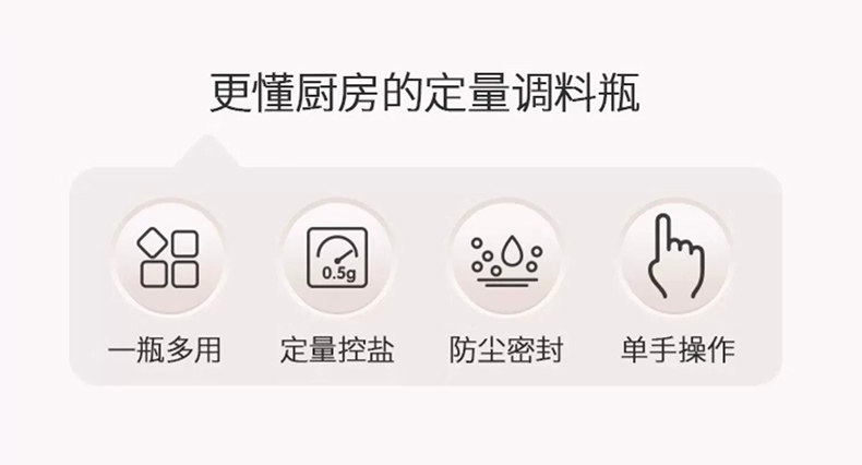 双枪 定量调料罐 奶油黄/个 控量调味瓶 单次控盐0.5g 定量盐罐