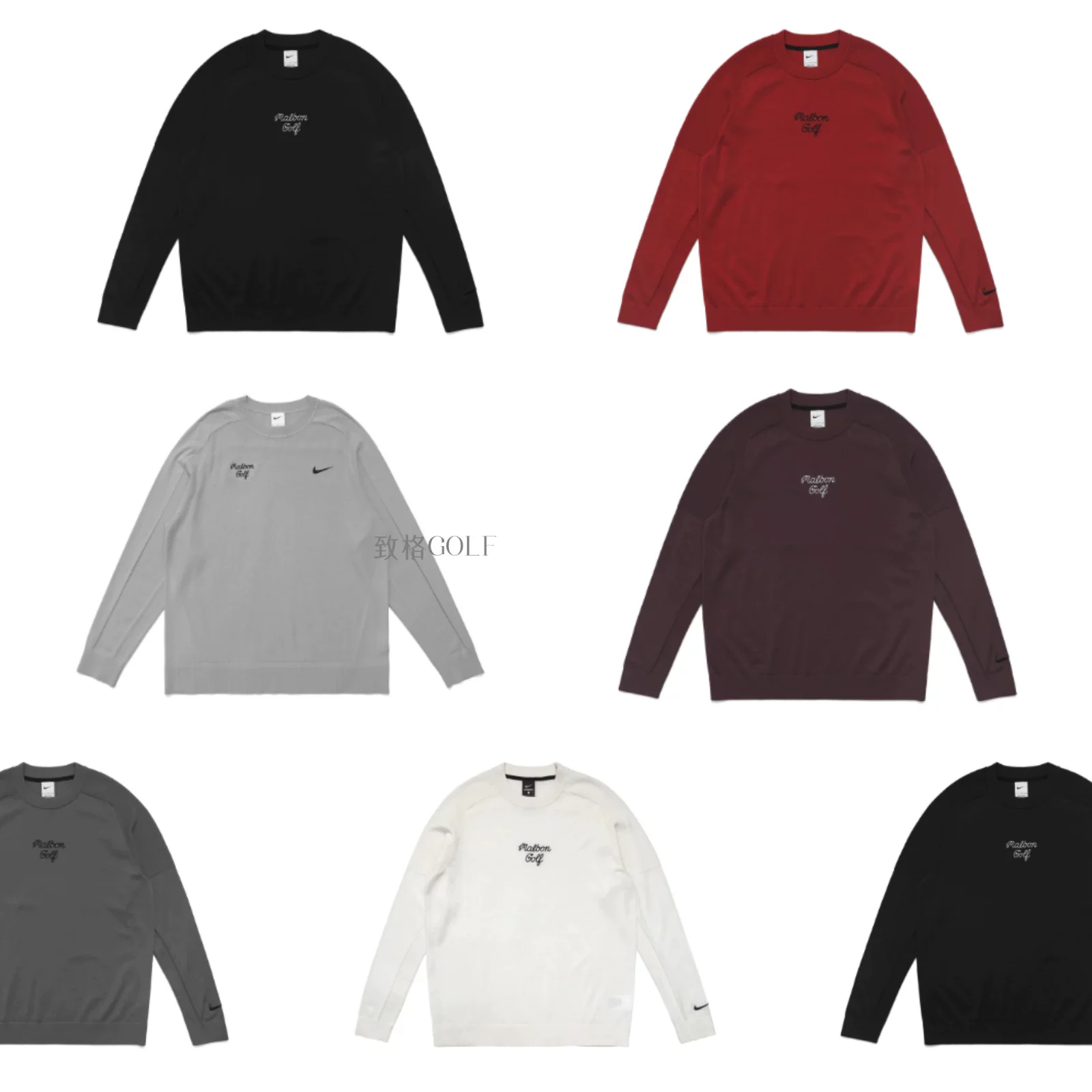 Покупка Malbon X Nike Tigerwoods вязаный гольф длинный рукав вязаный свитер Tigwood Type