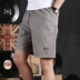Mùa hè mới trung niên quần short nam rộng kích thước lớn cotton giản dị chất béo cha tải eo đàn hồi quần năm điểm