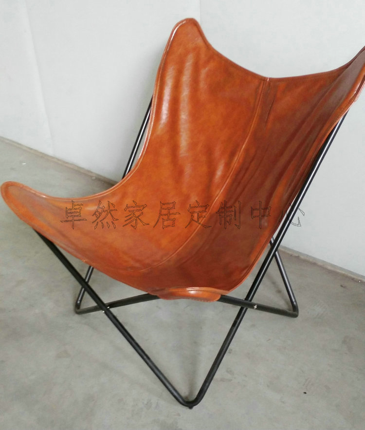 Butterfly Ghế Casual Lazy Beach Ban công Phòng ngủ Phòng ăn trưa ngoài trời Break Ghế Vải Leather Lounge Ghế thiết kế nội thất ghế xếp