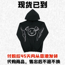 (25M Limited) Dream black and white smile printed Lianhood male and female covered headcoat jacket