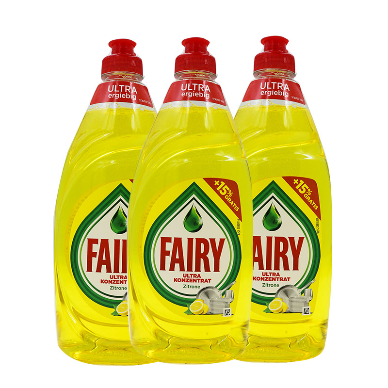 German imports Fairy concentrated wash and finish 450ml lemon taste 3 bottles