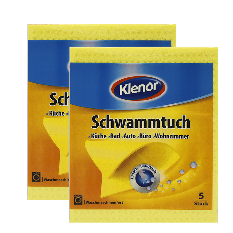 German klenor import home Multi-purpose flexible water absorbent Baise cleaning cloth Dishwashing Cloth sea cotton rubbblers