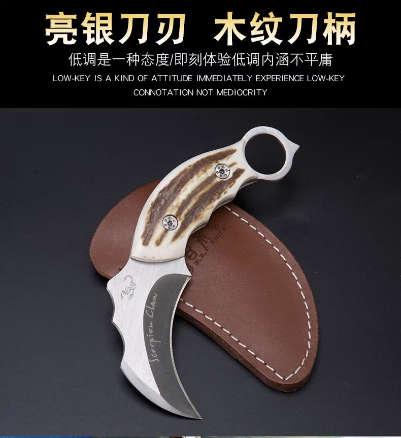 Ngoài trời độ cứng cao móng vuốt dao độc bọ cạp sắc nhọn móng vuốt dao ngoài trời công cụ nhỏ thẳng dao hoang dã dao sống - Công cụ Knift / công cụ đa mục đích kim da nang