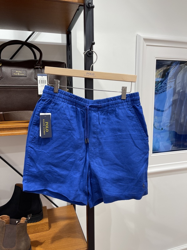 Ralph Lauren Men's Linen Shorts with Polo Logo, Sf Express Cash on Delivery Ralph Lauren Men's Linen Shorts with Polo Logo, Sf Express Cash on Delivery
