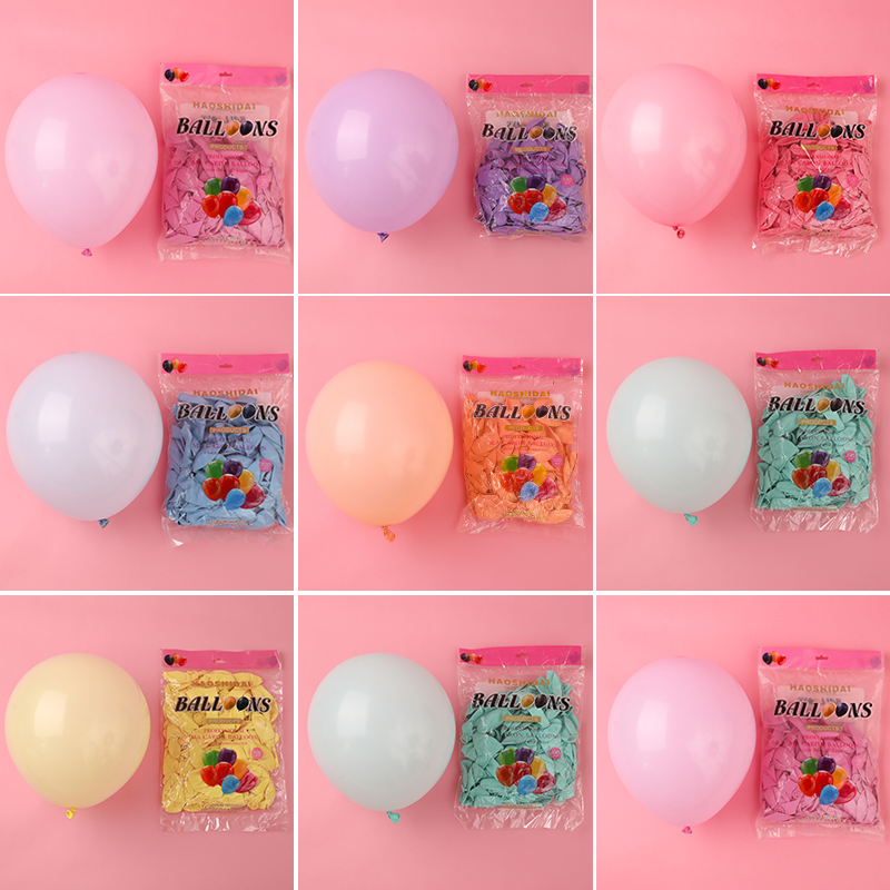10 Inch Macarons Color Wedding Birthday Party Decoration Scene Arrangement Balloons Helium Balloons 100 Clothes