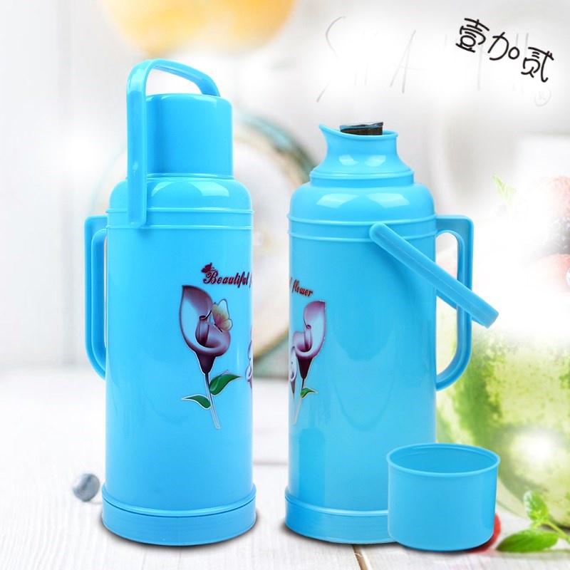 Household thermos thermos pot thickened plastic glass thermos thermos pot boiling water bottle shell 3 2L inside the shell