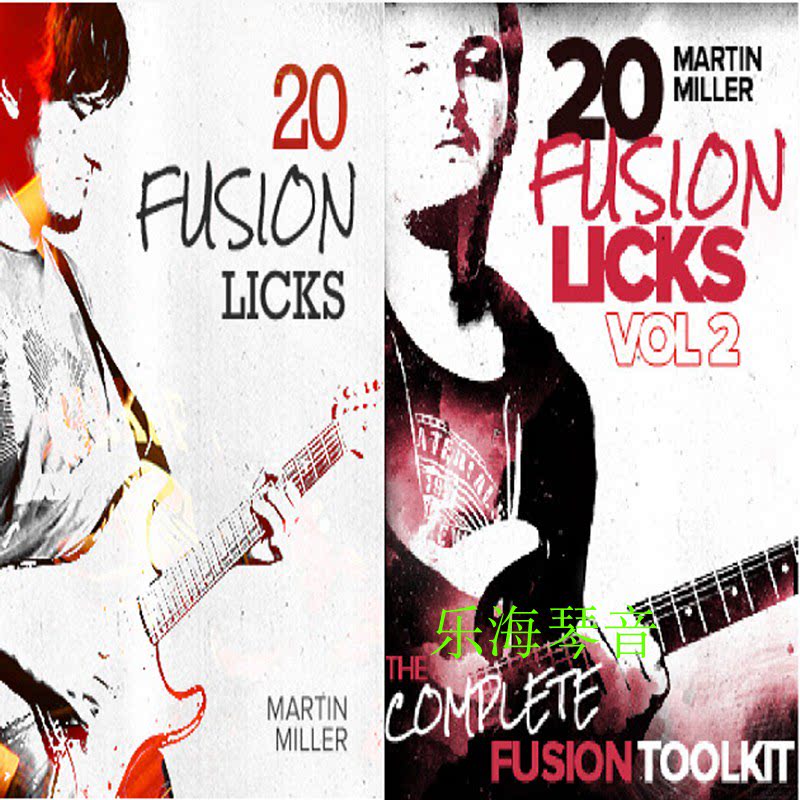 Martin Miller-20 Fusion Licks1 2 fusion guitar music accompanied by solo exercise pys-Taobao