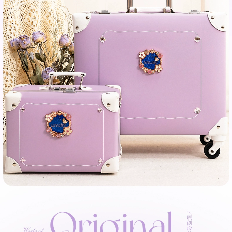 Vali trẻ em Urecity bé gái mini dễ thương nhỏ đựng đồ nội trú Vali 16 inch Hộp đựng xe đẩy 18 inch vali kéo cao cấp hàng hiệu