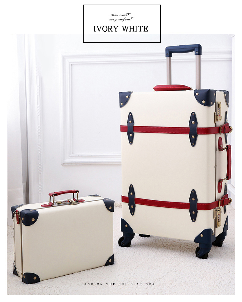 Vali retro vali nam và nữ caster du lịch vali nữ vali xe đẩy trường hợp 20 / bảng nhỏ - Va li vali xiaomi passport