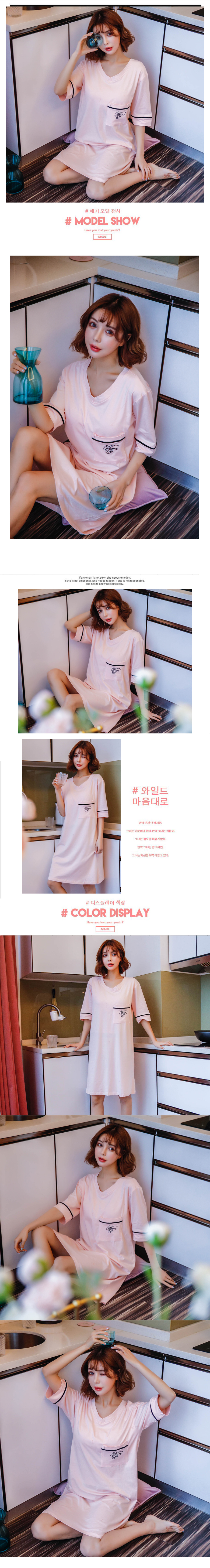 Cotton ngắn tay ngực pad nightdress nữ mùa hè miễn phí áo ngực phần mỏng cotton lỏng đồ ngủ nhà ăn mặc có thể được đeo