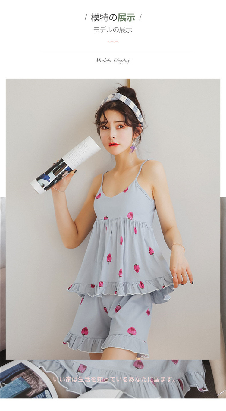 Nightdress nữ mùa hè bông ngắn tay ngực pad đồ ngủ miễn phí áo ngực lỏng bông đồ ngủ phụ nữ nhà dịch vụ có thể được đeo