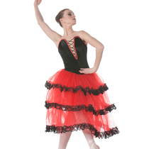 Spanish Dance Costume Adult Major Competition Costume Red Ponguuo Dress Children Don Quixote Performance Clothes