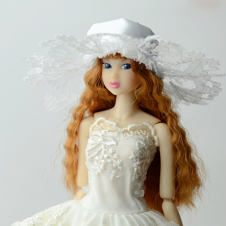30cm búp bê váy cưới phụ kiện ăn mặc búp bê mũ ngắn dài mạng che mặt có thể được xuất hiện với đám cưới công chúa váy búp bê búp bê búp bê