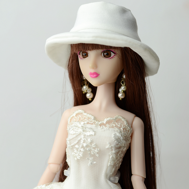 30cm búp bê váy cưới phụ kiện ăn mặc búp bê mũ ngắn dài mạng che mặt có thể được xuất hiện với đám cưới công chúa váy búp bê búp bê búp bê