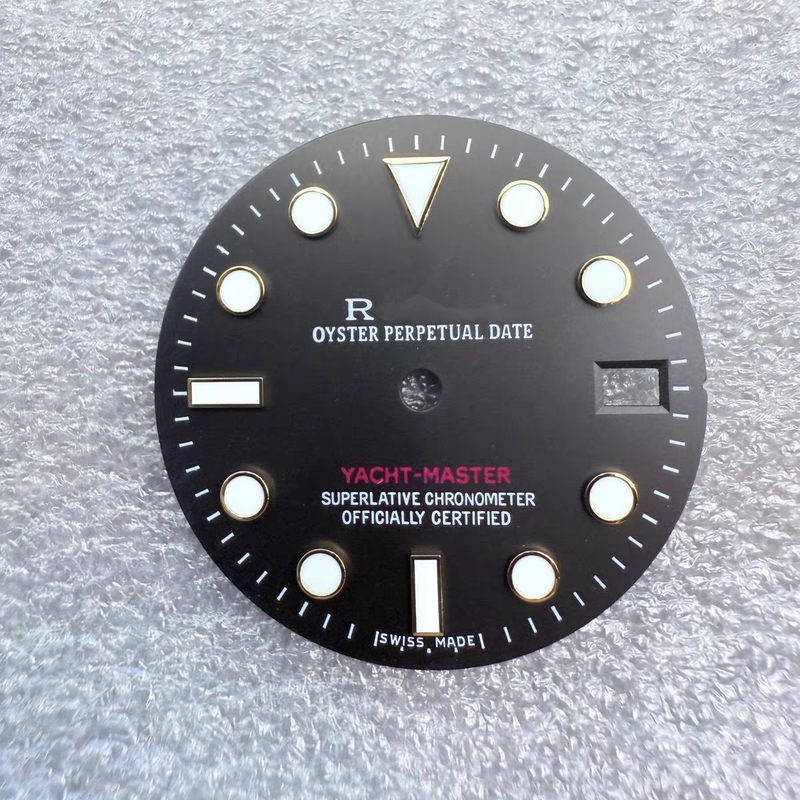 New Watch Accessories Dial Yacht Dial 28.5mm Green Luminous Compatible with Nh35 Movement