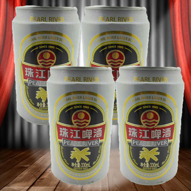 Guangzhou shipped Pearl River beer 12 degrees old Pearl River beer 330ml classic grain fragrance