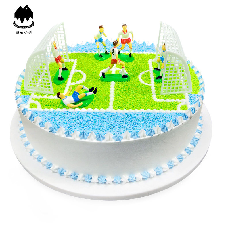 Simulation Cake Model New Reality Football Scenario Scene Birthday Cake Model Shop Window Sample t570