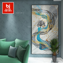 Custom Deer Light Lavish Mosaic Jigsaw Puzzle Background Wall Cut Painting Modern Abstract Art Tiles Genguan Mural Wall Sticker