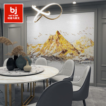 Modern Landscape Mosaic Jigsaw TV Background Wall Xuan Guan Parquet Restaurant Mural Custom Tile Cut Painting Wall Sticker