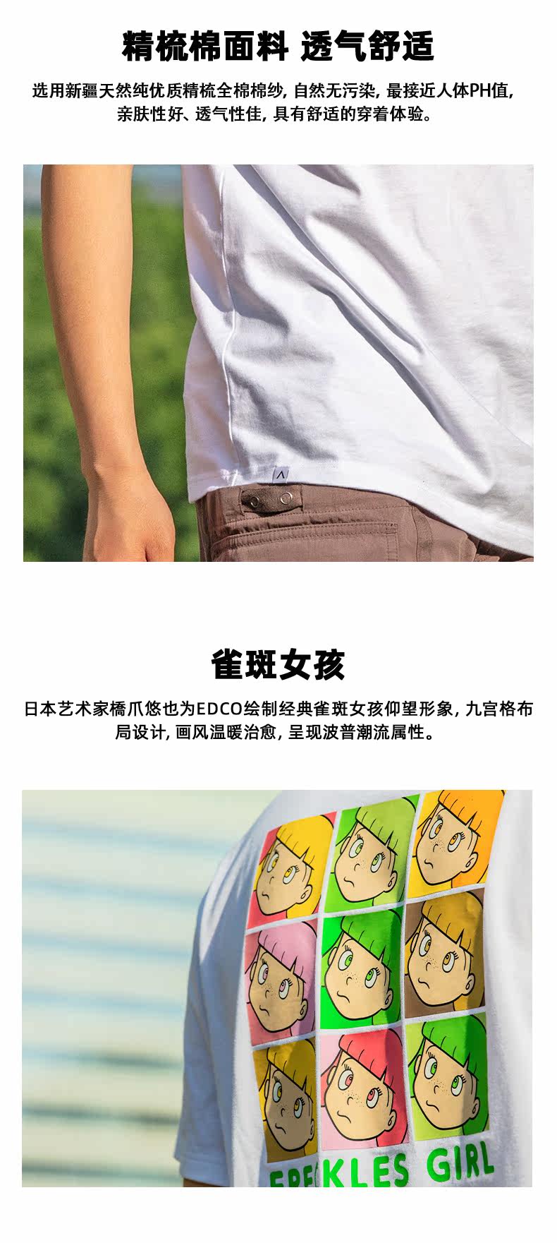 机能户外潮牌 艾德克EDCO 联名款日系波普印花 男女纯棉T恤 图5