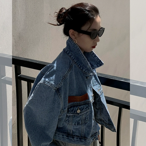 Весенняя короткая джинсовая демисезонная ретро куртка, подходит для подростков, 2025 года, в американском стиле