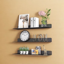 Customized space aluminum one-word shelf living room bedroom decoration rack hand-made storage rack product display rack wall hanging bookshelf