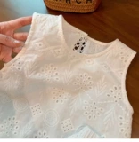 Летний комплект, летняя одежда, кружевная хлопковая майка, шорты, в западном стиле, популярно в интернете