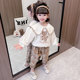 Children's fashion suit foreign style baby college style spring and autumn children's navy collar net red plaid pants suit