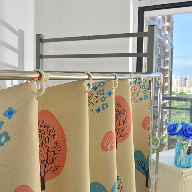 Student Dorm Room Dorm Room Bed Curtain Walled Bed Shield Shade Window Shade Windows Up And Down Bed Nets High And Low Bed Lower Table Cartoon Trees