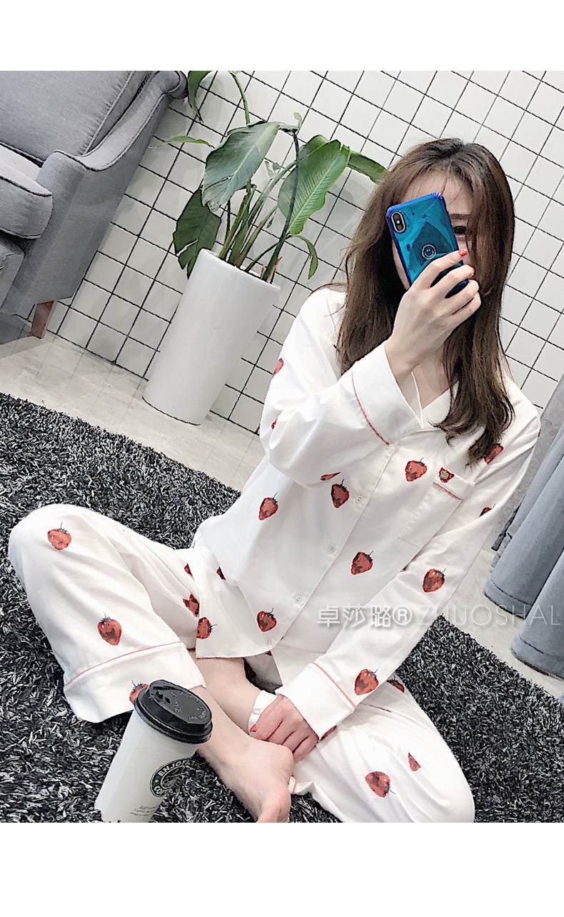 Pyjama pour femme en Coton à manches longues - Ref 2987748 Image 16