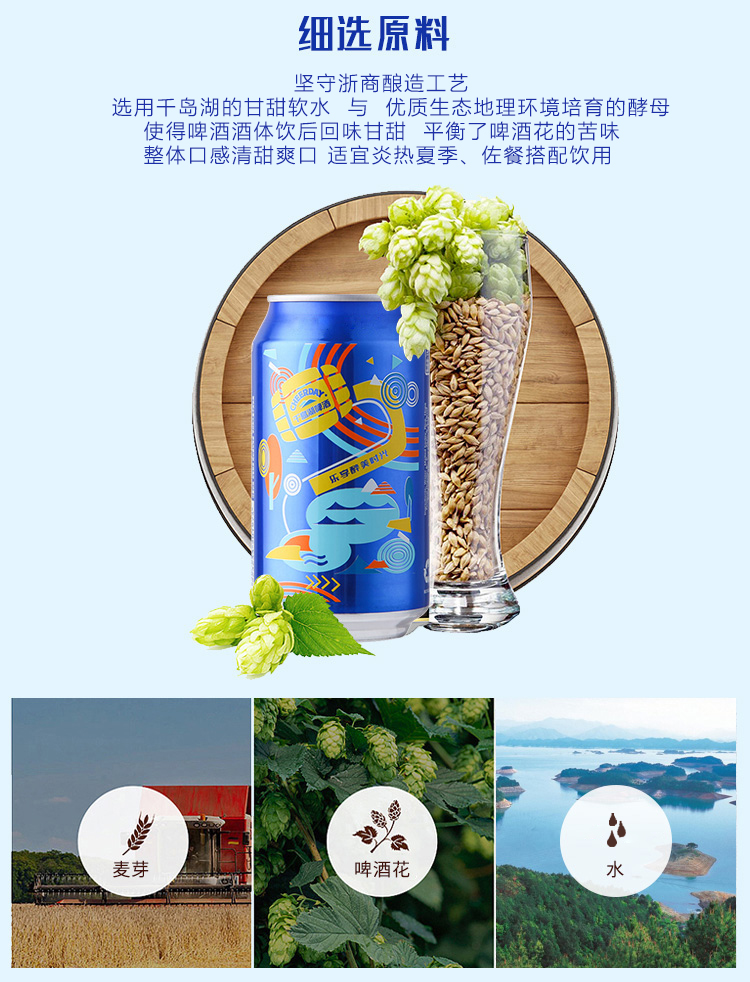 千岛湖啤酒 8°P乐享时光 300ml*6罐*10件 图3
