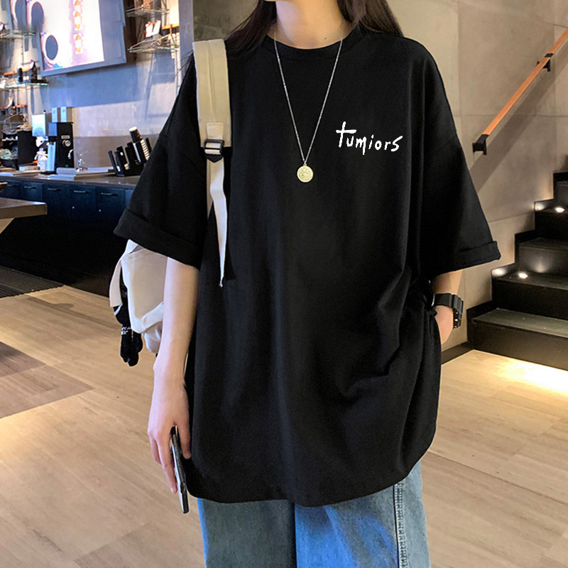 プラスサイズの女性用半袖Tシャツ、2026年夏の新スタイル、ゆったりとしたフィット感、トレンディなオーバーサイズのアメリカンスタイル、純綿トップス。