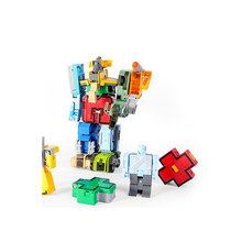 蓝宙数字变形玩具金刚合体汽车机器人益智字母恐龙多变男孩5-6岁
