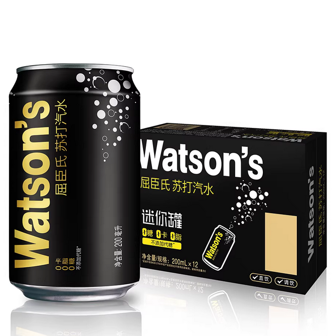 屈臣氏原味迷你罐苏打200*12