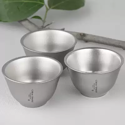 Coe shield outdoor pure titanium kung fu small tea cup tea cup leisure home health portable metal wine cup Cup Cup