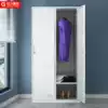 2-door steel dressing cabinet Household staff iron cabinet Household metal wardrobe Two-door iron wardrobe storage cabinet with lock